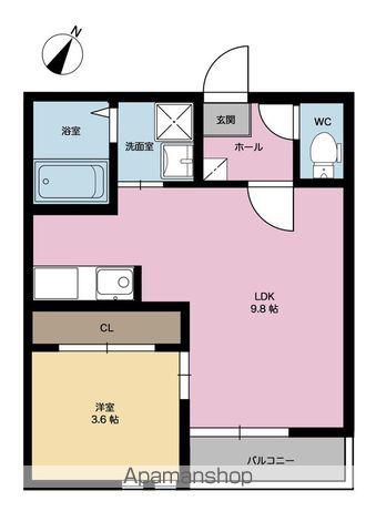 グランディック井尻(1LDK/1階)の間取り写真