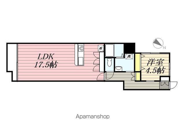 フローリッシュ大久保Ⅱ(1LDK/1階)の間取り写真