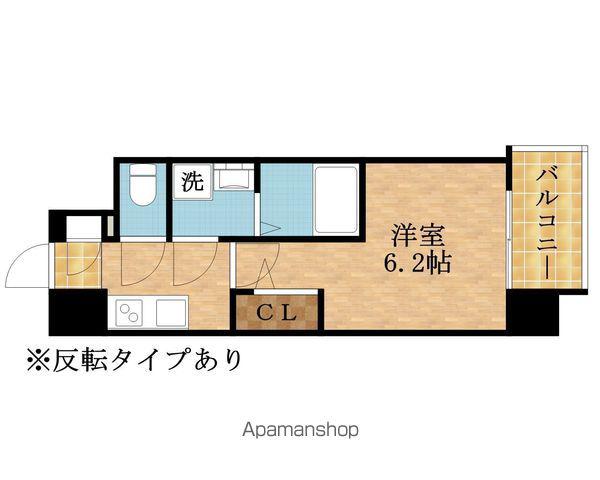 エスリード大阪城イースト(1K/11階)の間取り写真