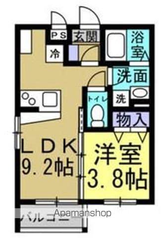 PONTE GLORIA(1LDK/1階)の間取り写真