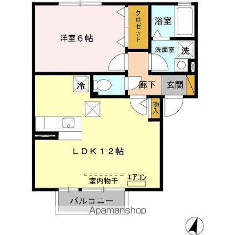 エスペランサC(1LDK/1階)の間取り写真