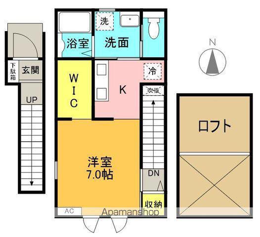 セントラル知多半田(1K/2階)の間取り写真