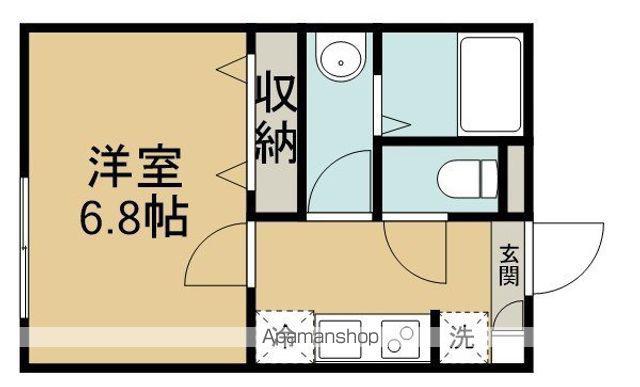 ツルテラス(1K/2階)の間取り写真