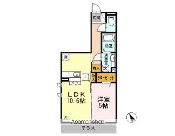 グランシャリオ(1LDK/1階)の間取り写真