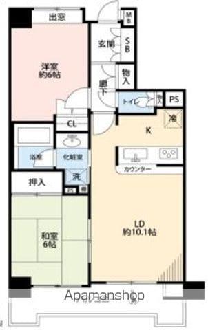 ダイアパレス中落合(2LDK/5階)の間取り写真