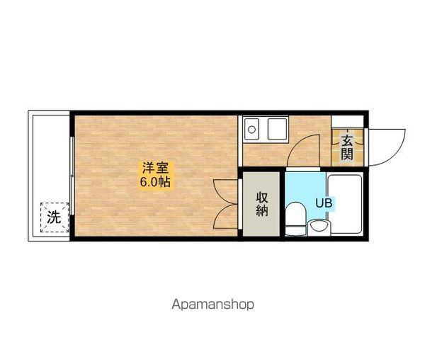 フレーズヴェルグ(ワンルーム/3階)の間取り写真