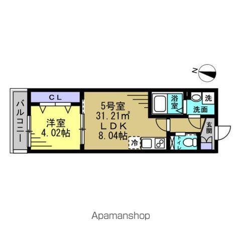 RUTILE吉川美南(1LDK/3階)の間取り写真