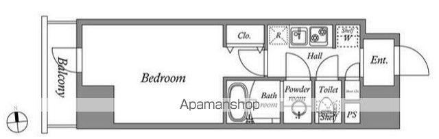 クオリタス秋葉原(1K/3階)の間取り写真