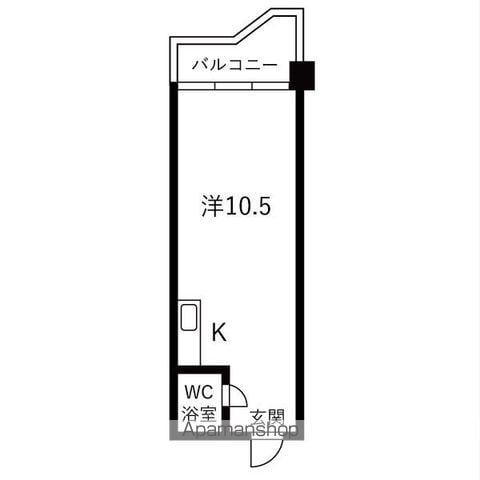 ハウス108車道(ワンルーム/1階)の間取り写真