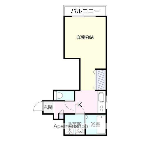 騎射場パークマンションM(ワンルーム/2階)の間取り写真