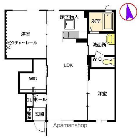シャーメゾン宮原  A棟(2LDK/1階)の間取り写真
