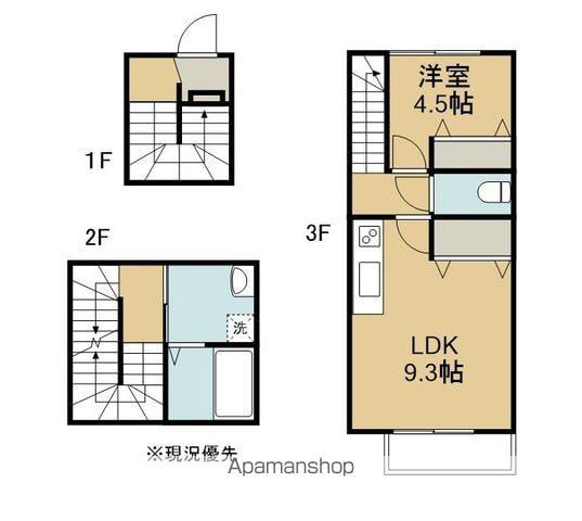 ルーチェ赤木(1LDK/3階)の間取り写真