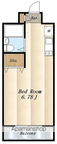 EIGHT BLDG.MITAKADAIⅡ(1K/2階)の間取り写真