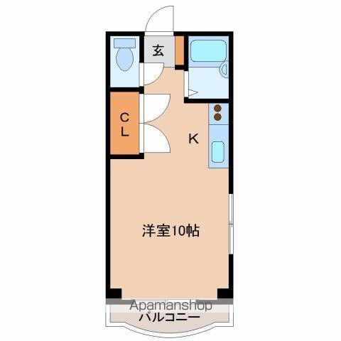 シャボンドール大工町(ワンルーム/3階)の間取り写真