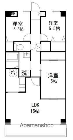アクトヒルズ八千代Ⅱ(3LDK/15階)の間取り写真