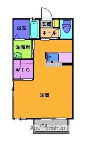F・ニイジマⅢC(1K/2階)の間取り写真