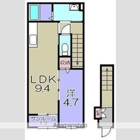 グッドライフステージ中小路(1LDK/2階)の間取り写真