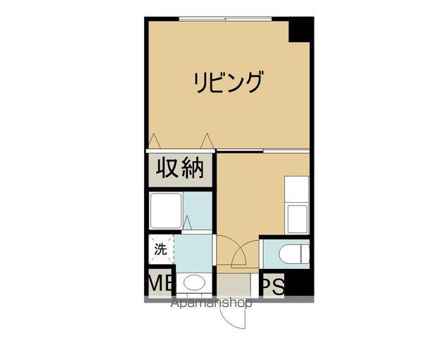 すいれんビル(1K/1階)の間取り写真