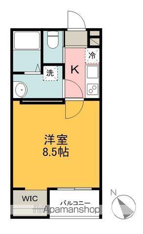 MELLAS新狭山Ⅲ(1K/2階)の間取り写真