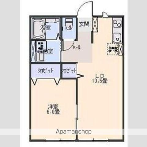フォルトゥーナ(1LDK/1階)の間取り写真