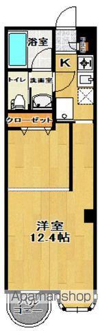 グレース朝日(1K/3階)の間取り写真