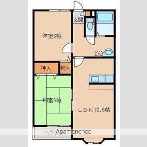 ウエスタンシティ6(2LDK/2階)の間取り写真