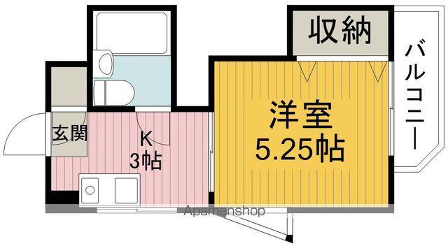 メゾン豊中パート18(1K/2階)の間取り写真