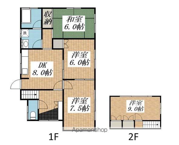 成田線 小見川駅 徒歩67分 2階建 築52年(4K)の間取り写真