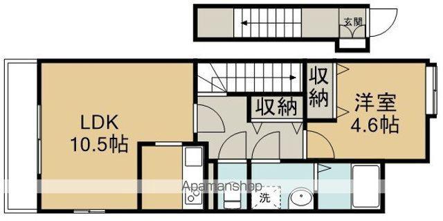 プリムローズ 雅(1LDK/2階)の間取り写真