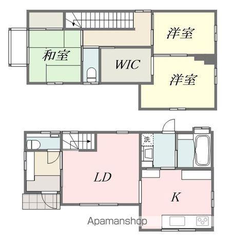 伊予鉄道城南線 南町駅 徒歩5分 2階建 築11年(3LDK)の間取り写真