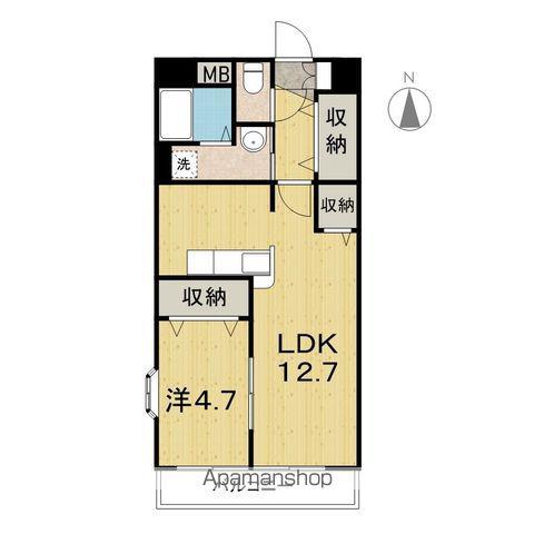 アグロス(1LDK/3階)の間取り写真