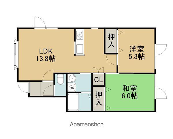 アイリス・ホーム102(2LDK/1階)の間取り写真