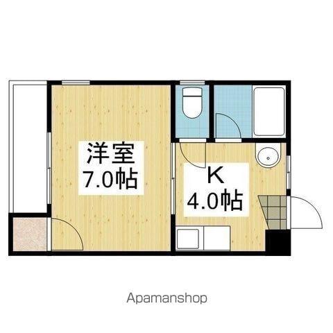 参川第2マンション(1K/1階)の間取り写真