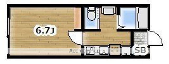 HARVEST松戸(1K/1階)の間取り写真