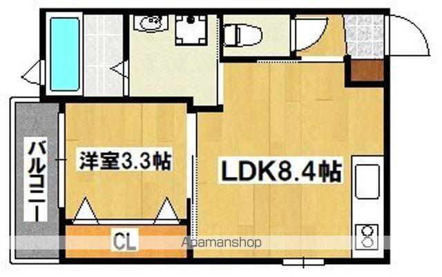 岩伸リバーコート住吉(1LDK/1階)の間取り写真