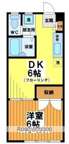 サザンハウス(1DK/1階)の間取り写真