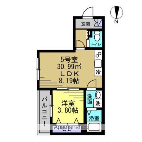 HFR蘇我 A棟(1LDK/3階)の間取り写真