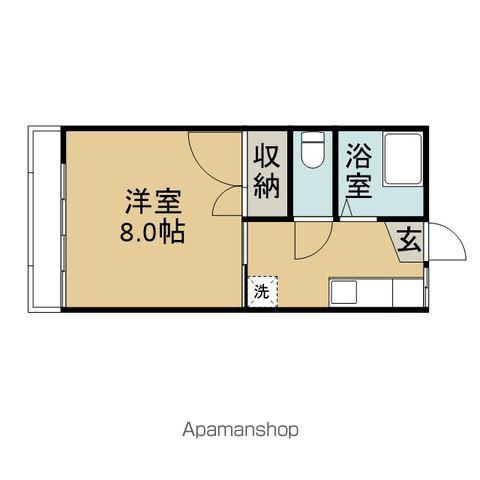 コーポ畠山(1K/2階)の間取り写真