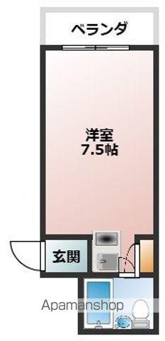 ロイヤルコーポ新通(ワンルーム/4階)の間取り写真