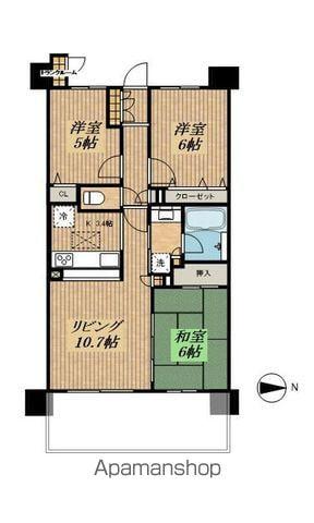 オーベル吉祥寺イースト(3LDK/1階)の間取り写真