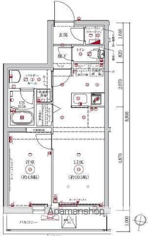 LUMEED志村坂上(1LDK/1階)の間取り写真