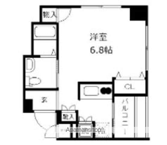 ガリシア日本橋水天宮Ⅱ(ワンルーム/7階)の間取り写真