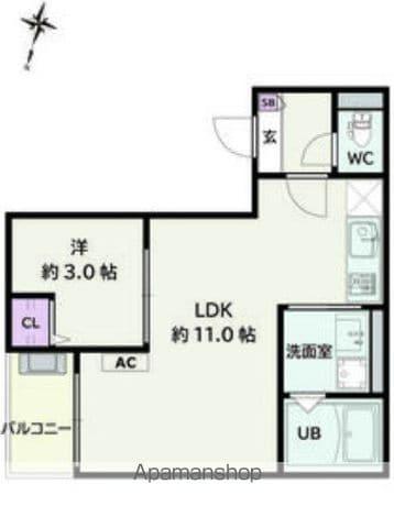 JACK HOMMACHIⅣ(1LDK/1階)の間取り写真