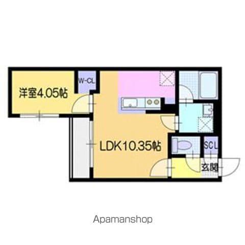 菊水5-1MS(1LDK/4階)の間取り写真