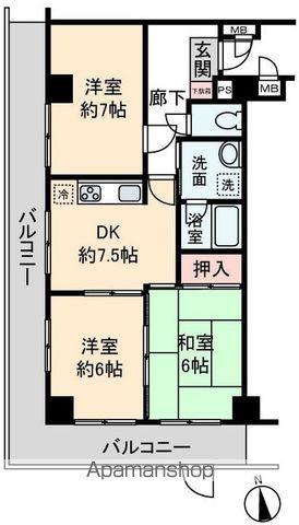 レヂオンス青梅パート2(3DK/5階)の間取り写真