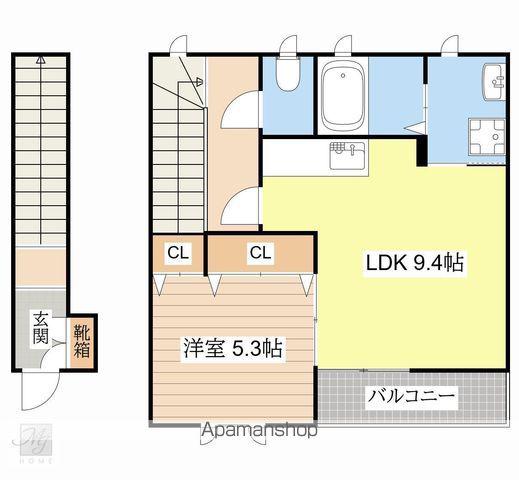シャーメゾン ルミエール(1LDK/2階)の間取り写真