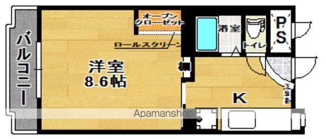 館アズビック(1K/2階)の間取り写真