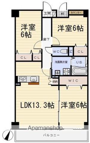 アヴニール・シエル(3LDK/4階)の間取り写真