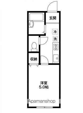 TJ曽屋B(1K/1階)の間取り写真