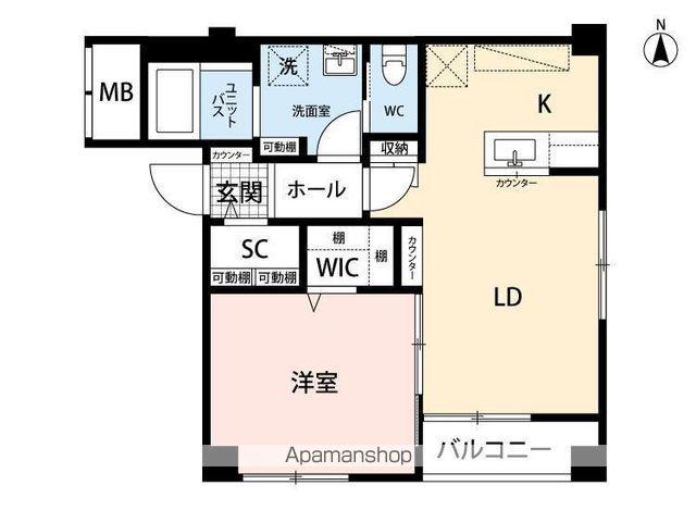 ラルバディセコンド(1LDK/2階)の間取り写真